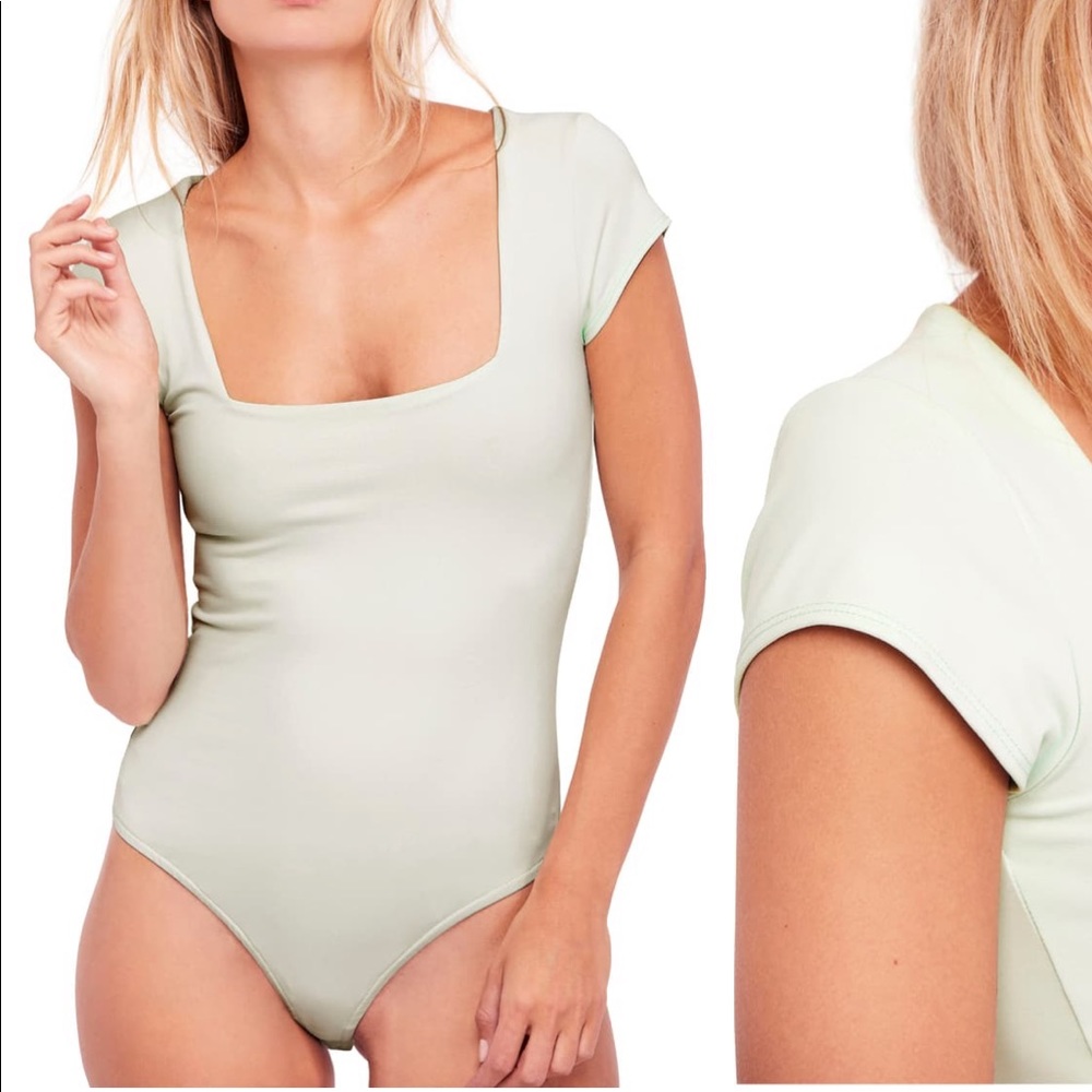 Free People Square Eyes Bodysuit
